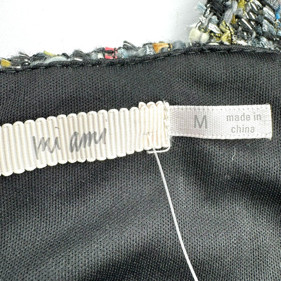 FRANCESCA'S NWT Mi Ami Women Medium Mini Dress Pink Black Metallic Sparkle Tweed - Picture 5 of 10